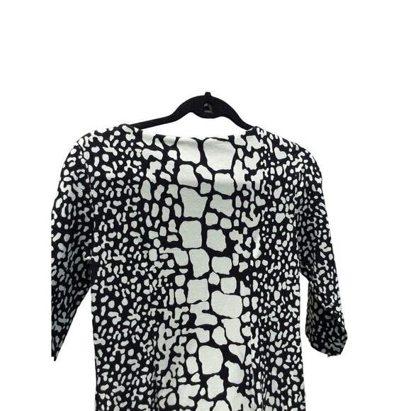 J.McLaughlin Womens Catalina Cloth Tunic Top S Black White Animal Print Beachy - Picture 8 of 10